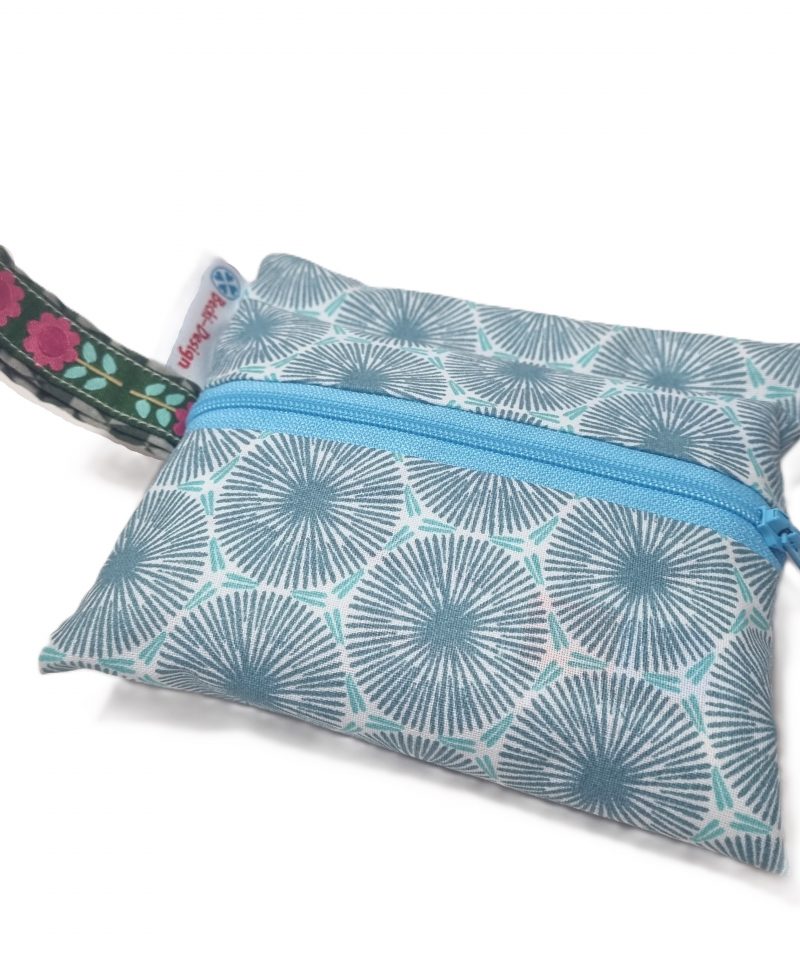 Feuchttüchertasche Eisblumen blau