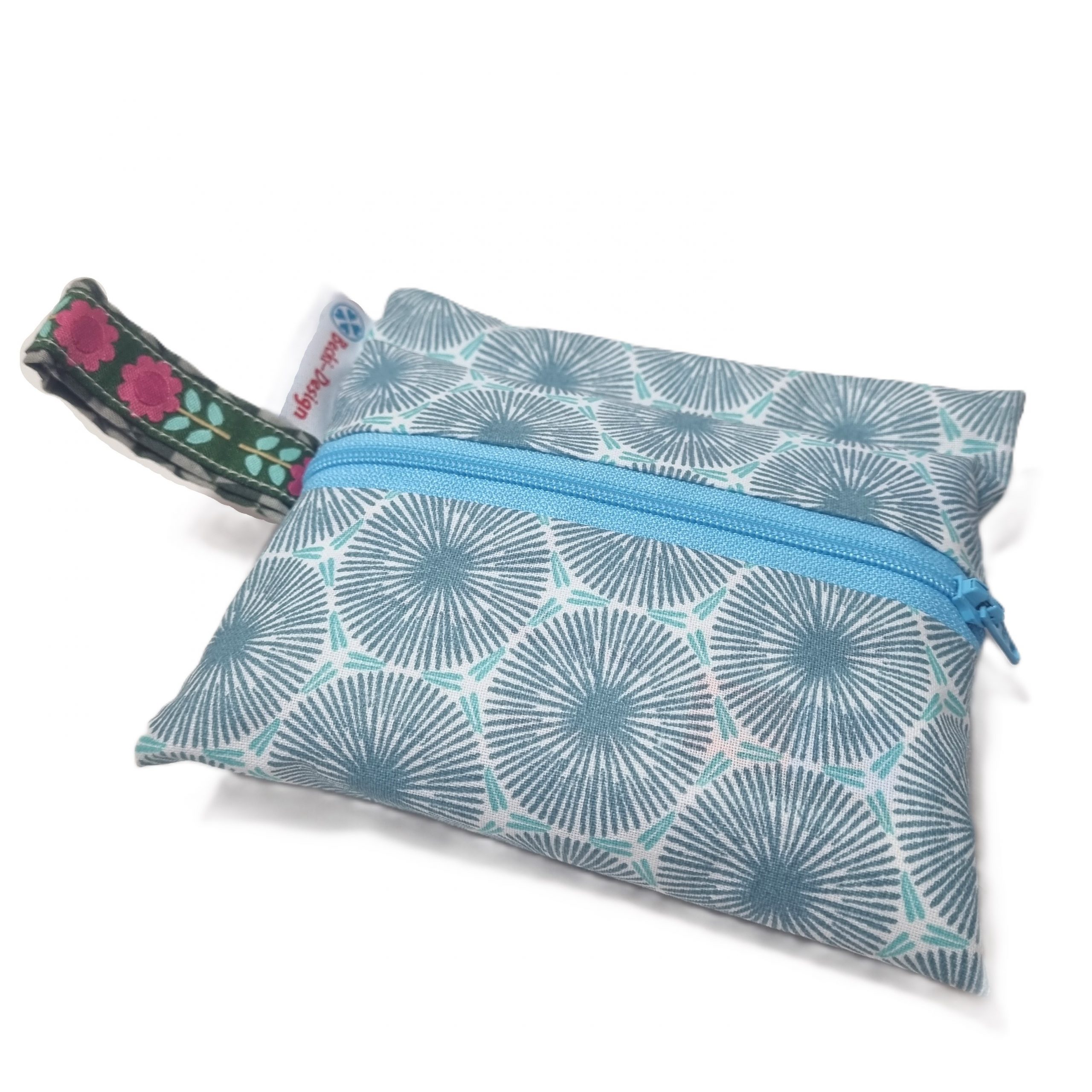 Feuchttüchertasche Eisblumen blau